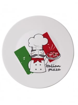 Ронда кръгло плитко плато за пица 33 с декор, Bormioli Rocco Италия