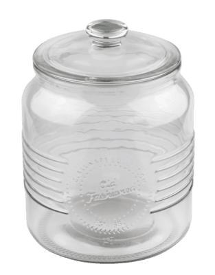 Стъклен буркан за съхранение със стъклена капачка, 2 литра, Old Fashion