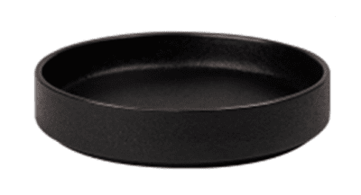 Керамична дълбока чиния с борд 21 см, черен цвят