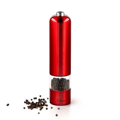 Електрическа мелничка за сол или пипер, червен цвят, Luigi Ferrero