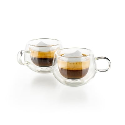 Двустенни чаши за еспресо кафе 95 мл Coffeina - 2 броя, Luigi Ferrero