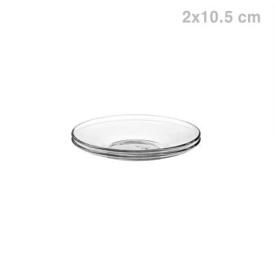 Стъклени подложни чинийки за чашки Coffeina - 2 броя 10.5 см, Luigi Ferrero