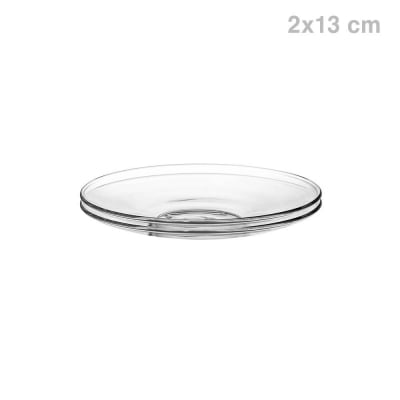 Стъклени подложни чинийки за чашки Coffeina - 2 броя 13 см, Luigi Ferrero