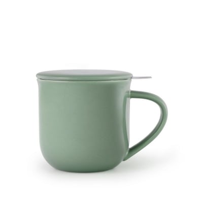 Порцеланова чаша за чай с цедка 350 мл, VIVA Minima Stone Green