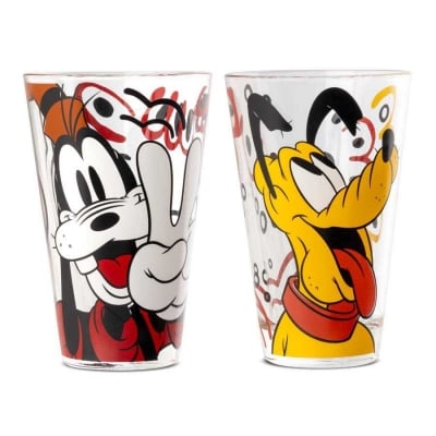 Комплект 2 стъклени чаши Плуто и Гуфи 310 мл, Disney Forever&Ever, Egan Италия