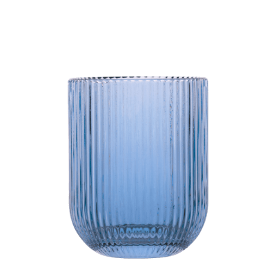 Стъклени чаши за уиски 260 мл BLOOM, 6 броя, син цвят