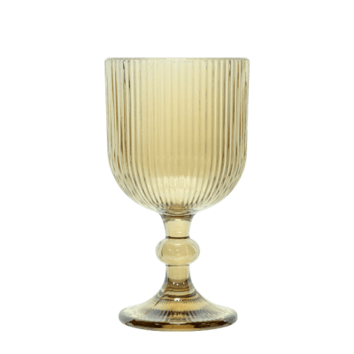 Стъклени чаши за бяло вино 250 мл BLOOM, 6 броя, жълт цвят