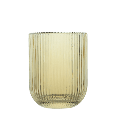 Стъклени чаши за уиски 260 мл BLOOM, 6 броя, жълт цвят