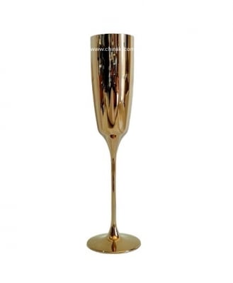 Метализирана чаша за шампанско 200 мл, цвят злато