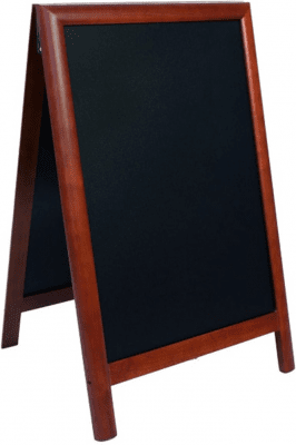 Двустранна дървена информационна дъска за писане, кафяв цвят, 125 x 70.5 x 57 см, SECURIT Нидерландия
