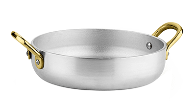 Алуминиева шола с две дръжки за сервиране и презентация 13.5 x 3.5 см