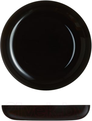 Evolutions дълбока чиния 21 см - 6 броя, черен цвят, Arcoroc Франция