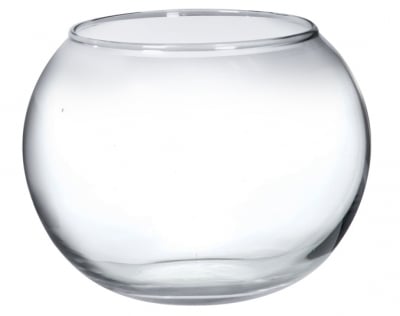 Стъклена кръгла ваза за цветя 16 см Lola Florero, COK