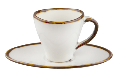Порцеланова чашка с чинийка за кафе 80 мл, BAILEY