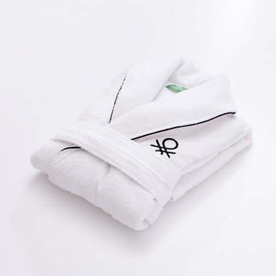 Халат за баня Core L/XL, бял цвят, United Colors Of Benetton