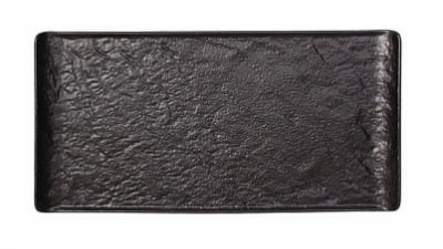 Порцеланово правоъгълно плато 29.5 x 15 см, Vulcania Black, Tognana Италия