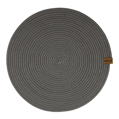 Плетена подложка за хранене 35 см, цвят антрацит, кръгла форма