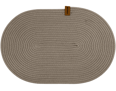 Плетена подложка за хранене 32 x 44 см, бежов цвят, овална форма