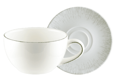 Порцеланова чинийка с чаша чай 250 мл IRIS, Bonna Турция