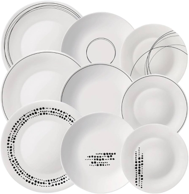 Сервиз за хранене 18 елемента с 3 декора CHIAROSCURO ASSORTI, Bormioli Rocco Италия