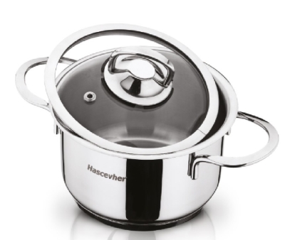 Касерола със стъклен капак 14 см, Hascevher Турция