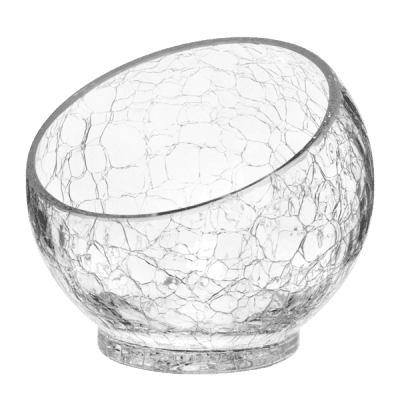 Стъклена скосена купа Ø 9.5 см - 200 мл, CRACKED