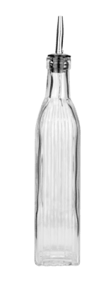 Стъклена квадратна бутилка с пурер за олио/оцет 500 мл