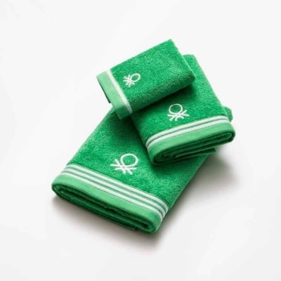 Комплект 3 броя кърпи Rainbow, зелен цвят, United Colors Of Benetton