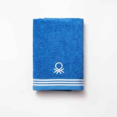 Кърпа за баня 70 x 140 см Rainbow, син цвят, United Colors Of Benetton