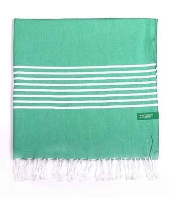 Плажна кърпа 80 х 165 см зелена Хамам Rainbow, United Colors Of Benetton