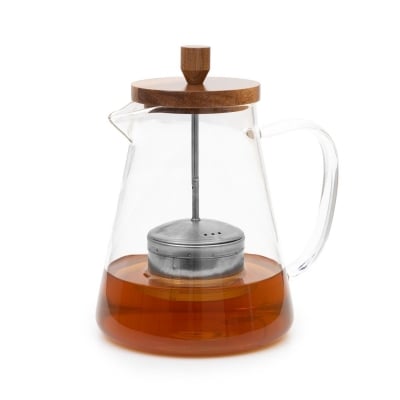 Стъклена кана за чай 1.3 литра с инфузер OLIVIA GREEN, HOMLA Полша