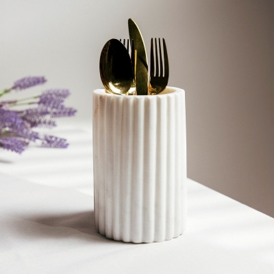 Мраморен отцедник за прибори 13 x 10.5 см MARBLE STRIPES, HOMLA Полша