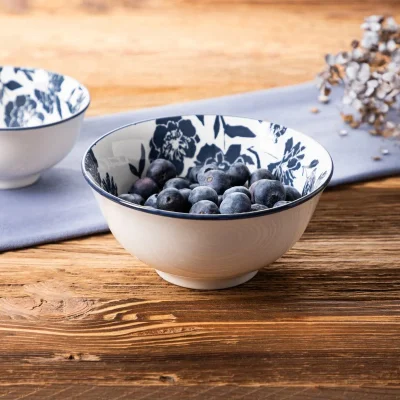 Порцеланова купичка за ядки 15 см NAVIA BLUE FLOWER, сини цветя , HOMLA Полша