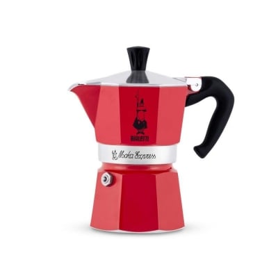 Кафеварка за 1 кафе Moka Express Color, червен цвят, Bialetti Италия