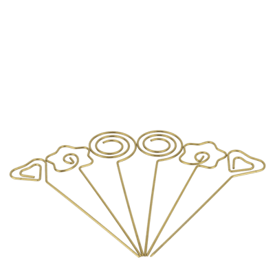 Метални шишчета за хапки GOLD, 6 броя