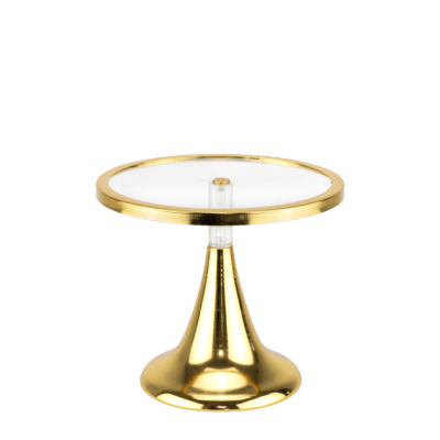 Кръгла стойка за блок маса Ø 20 x h 17 см, TRANSPARENT/GOLD, WICKED