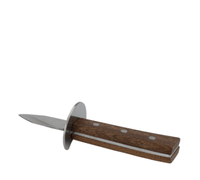 Нож за стриди с пластмасова кафява дръжка