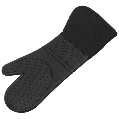 Ръкавица за фурна - дълга, черен цвят