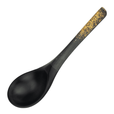 Меламинова лъжица за азиатска супа 15.5 см OKIMI, черен цвят