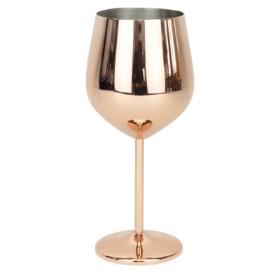 Иноксова чаша за вино 520 мл COOPER, Ø 7.3 x h 21.5 см, златен цвят