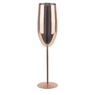Иноксова чаша за шампанско 300 мл COOPER, Ø 6 x h 25 см, сребърен цвят