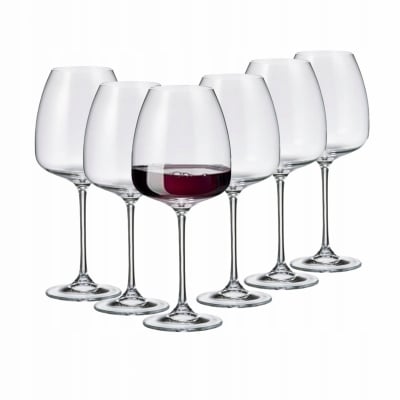 Anser чаши за червено вино 610 мл, 6 броя, Bohemia Crystalite