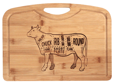 Бамбукова дъска с улей 39 x 28 x 1.5 см - гравирана