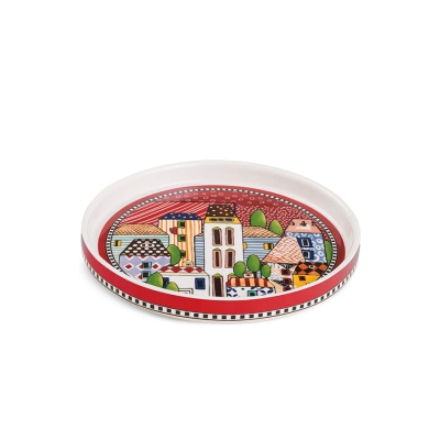 Порцеланова чиния 20 см Paese Mio - червена, Egan Италия