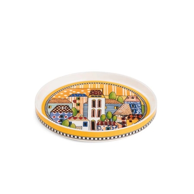 Порцеланова чиния 20 см Paese Mio - жълта, Egan Италия