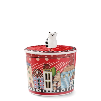 Порцеланова захарница 9 х 10 см Paese Mio - червена, EGAN Италия