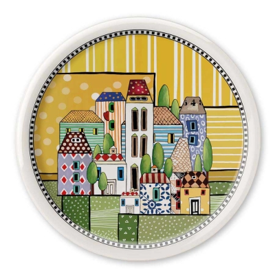 Порцеланово плато за пица 30.5 см, цвят жълт - Paese Mio, Egan Италия