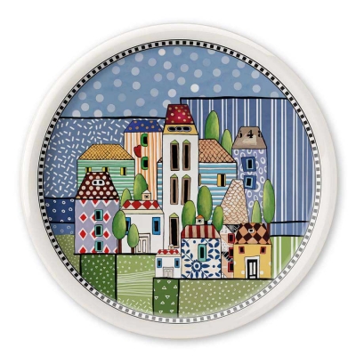 Порцеланово плато за пица 30.5 см, цвят син - Paese Mio, Egan Италия