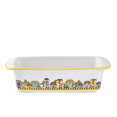 Порцеланова форма за кекс 29 x 12 x 8,5 см, жълта - Plumcake Paese Mio, Egan Италия