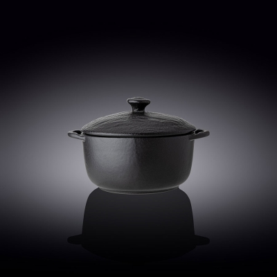 Порцеланов МИНИ съд за готвене капак 600 мл SlateStone Black, WILMAX Англия